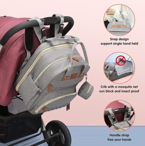 diaper backpack with changing station